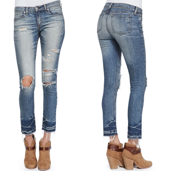 H/P🎉Rag&Bone The Ensenada Slim Crop Straight leg Jeans 27 - Picture 5 of 16